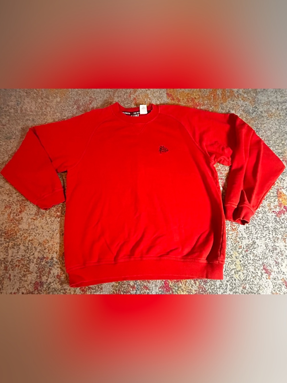 The North Face Vintage Mens Pull Over Crew Neck Red Sweater Size L/G